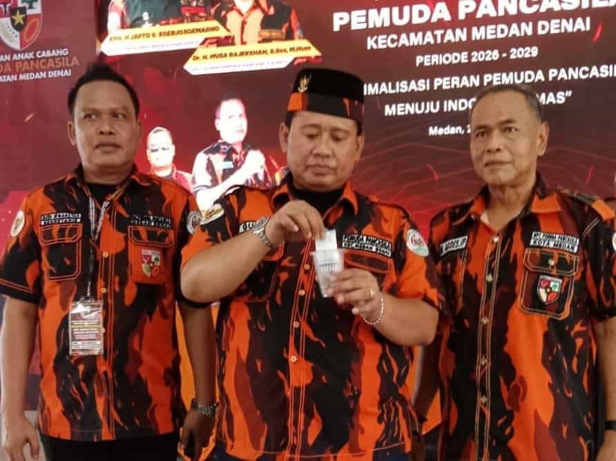 Guntur Sahputra Kembali Mengemban Amanah Pimpin PAC Pemuda Pancasila Medan Denai